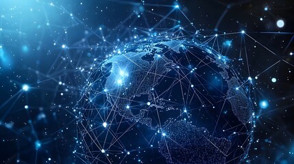 Interconnected Digital Globe Symbolizing a Global Connected World
