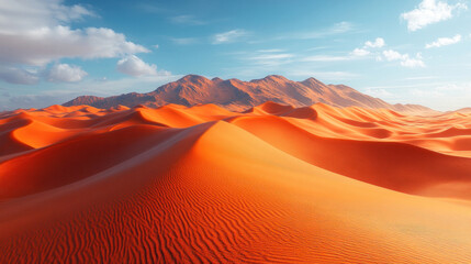 Fototapeta premium Desert Landscapes: Expansive desert landscapes, including sand dunes and oases, reflecting Saudi Arabia's vast natural beauty.