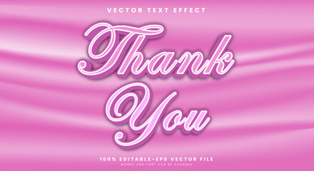 Thank You editable text effect Template