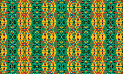African ethnic native pattern.Traditional kente,ankara,kitenge,chitenge,capulana african wax print fabric pattern.Abstract vector motif pattern.For fabric,clothing,blanket,carpet,woven,wrap,decoration