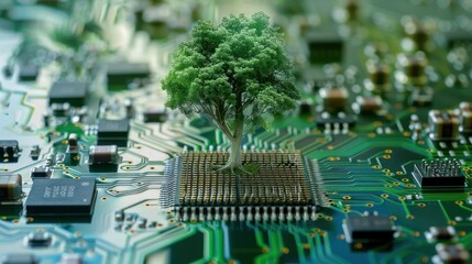 Green Technology: A Tree Grows on a Microchip
