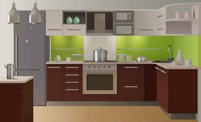 modern kitchen interior
