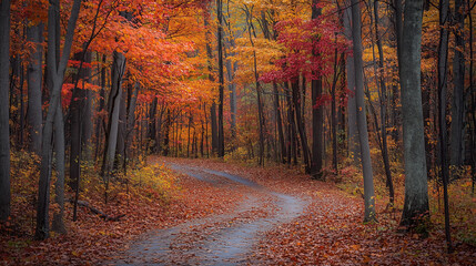 Obraz premium autumn, forest, vibrant, tree