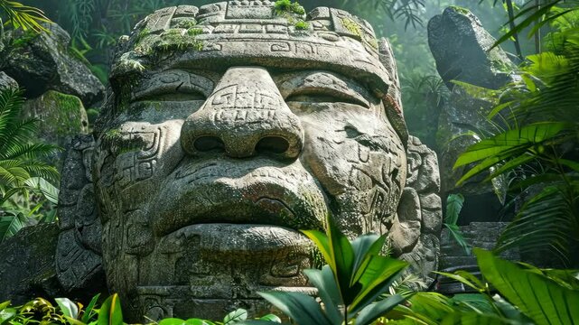 Discovering the colossal olmec head in the lush temples of ancient mesoamerica