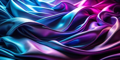 Obraz premium Vibrant silk fabric creates a stunning display of flowing colors in a soft, textured composition that captures light beautifully