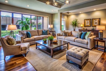 An Assortment Of Modern Living Room Furniture Arranged In A Comfortable And Inviting Setting In A Chandler Home.