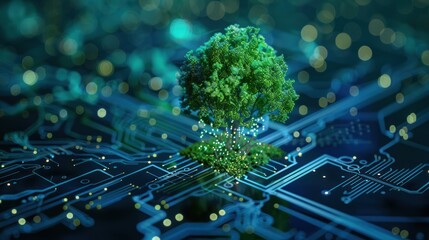 Green Technology: A Tree Grows on a Circuit Board