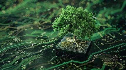 Green Technology: A Tree Grows on a Circuit Board