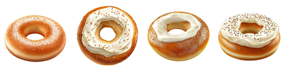 Delicious assorted donuts with creamy frosting, perfect for any sweet treat lover or bakery display.
