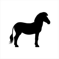 Black zebra silhouette vector illustration design on white background.