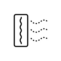 Air Filter Vector Line Icon. Contains such Icons as Purifier. Car air filter. Bacterial filter vector symbol. Dust particle purify filter layers sign.