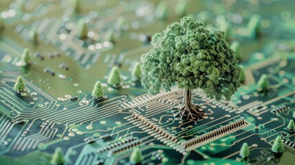 Green Technology: A Tree Grows on a Circuit Board