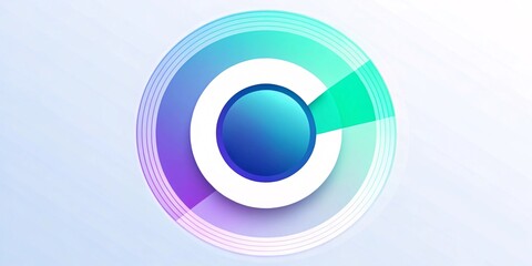 Colorful Circular Progress Bar Showing Percent Completion. 