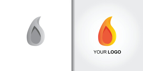 Flame Logo set template