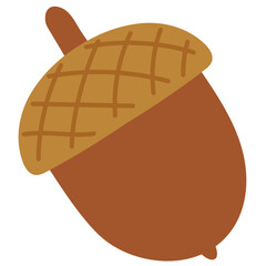 brown acorn illustration 