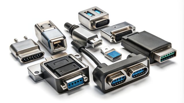 A Variety Of Connectors And Ports Compatible With Universal Serial Bus (Usb) Technology, Including Type-A, Type-B, Type-C, And Micro Connectors.