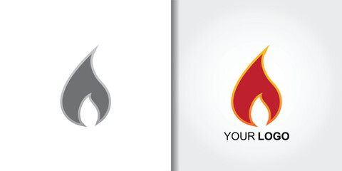 Flame Logo set template