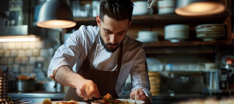 A Food Critic Sampling the Freshly Cooked Food