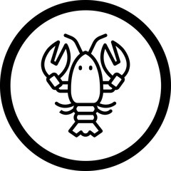 Lobster Vector Icon Design