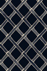 A minimalist black and white geometric pattern overlaid on a silky, deep midnight blue background 