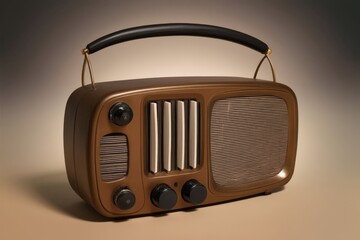Old radio from the 80s and 90s, retro and nostalgia concept.