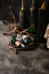 Halloween decoration with skull