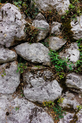 Stone grey old wall background 