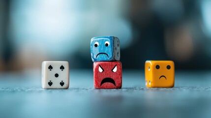 a poker face used to bluff opponents by hiding emotions