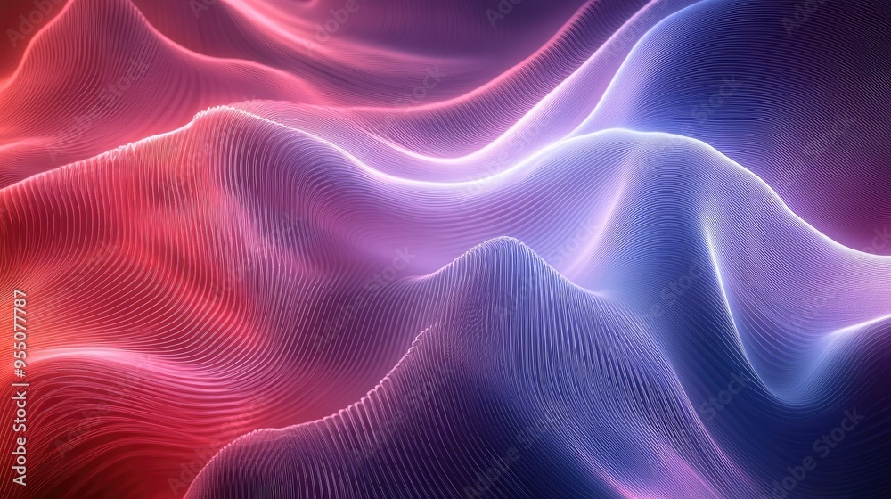 Leinwandbilder abstract lines in flowing patterns with soft gradients, creating a dynamic and modern background