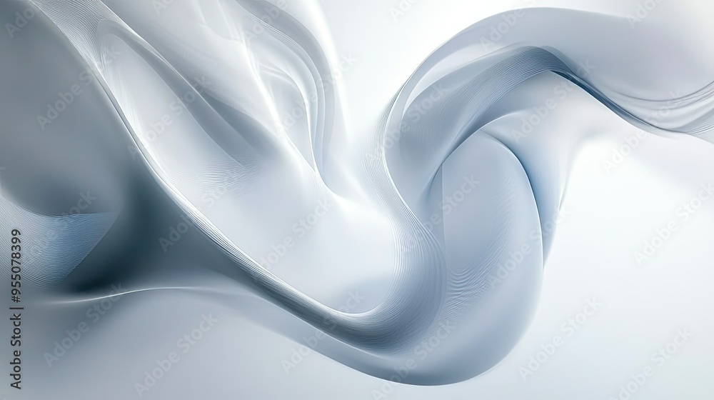 Aufkleber clean and simple abstract white background with soft curves and smooth lines.