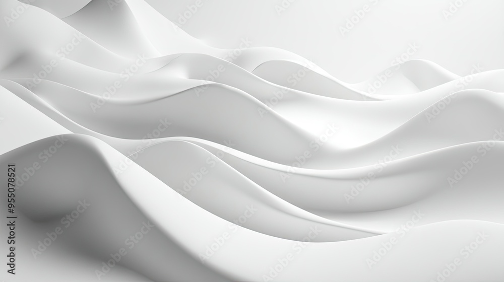 Poster clean and simple abstract white background with subtle shadows and light effects.