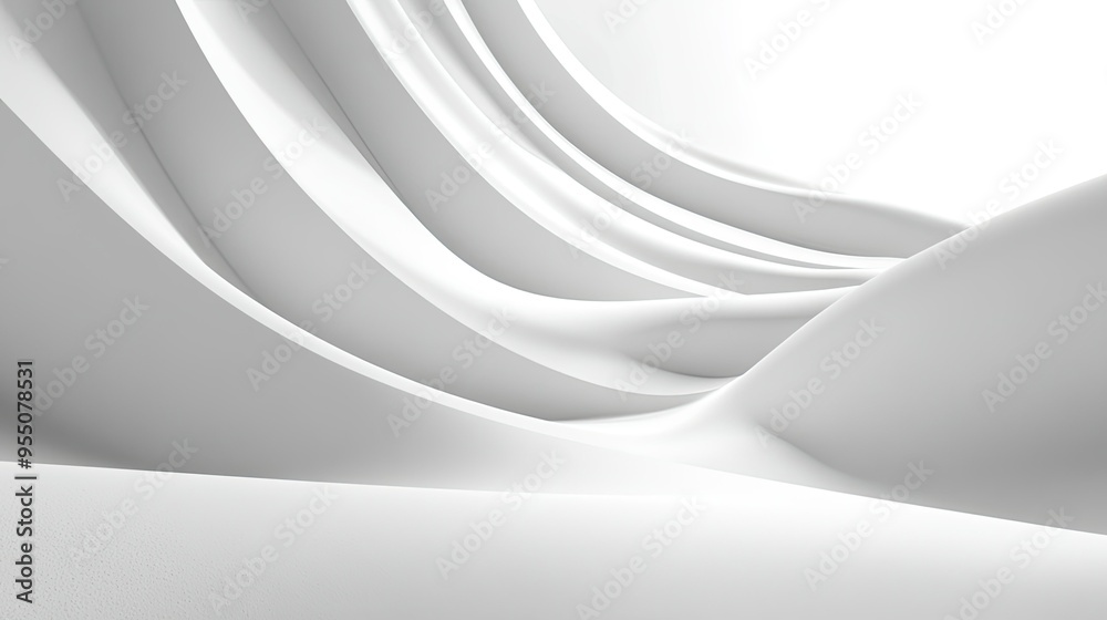 Poster clean and simple abstract white background with subtle shadows and light effects.