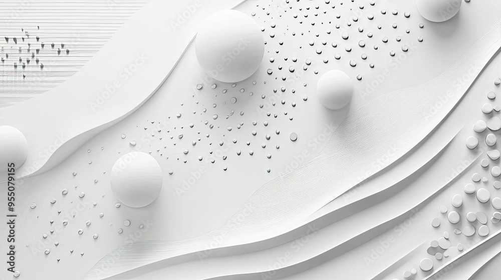 Aufkleber white background with abstract geometric patterns and subtle 3d effects.