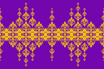 pattern,seamless,damask pattern,thai pattern, traditional ethnic, floral, fabric pattern for textiles,wallpaper, clothing, sarong, batik, wrapping, embroidery, print, background, cover,rugs,illustrati