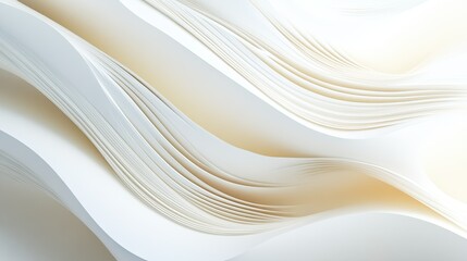 White background with abstract lines and curves, adding depth and visual interest to the composition.