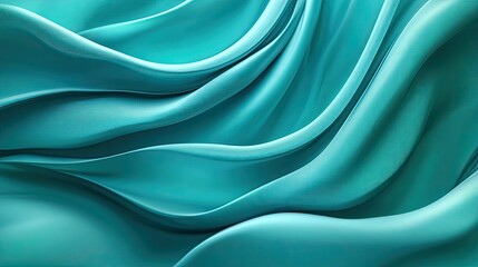 Obraz premium Abstract, wavy texture with smooth, flowing lines in shades of teal and blue, creating a dynamic background