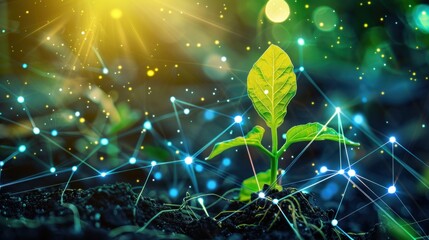 Young Sprout Growing Through