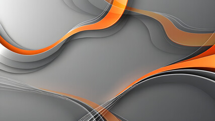 orange silver line on grey background copy space for text