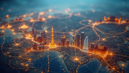 Fototapeta premium Digital Silk Road