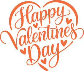  Happy Valentines Day lettering  with white background vector 