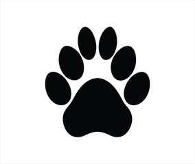 Lion paw print silhouette