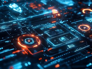 Fototapeta premium Futuristic Technology Interface