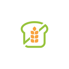 wheat bread simple sleek creative geometric modern logo design