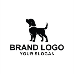 dog silhouette logo  vector illustration