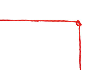 Border red rope isolated transparent
