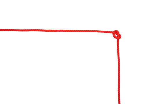 Border red rope isolated transparent
