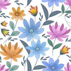 Fototapeta premium Flowers pattern1337