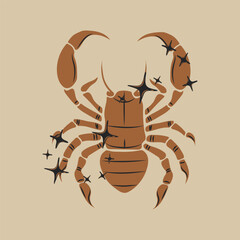 Scorpio zodiac sign. Horoscope. Modern magic Astrological symbol