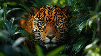 Stealthy Jaguar Gliding Through Lush Jungle Canopy