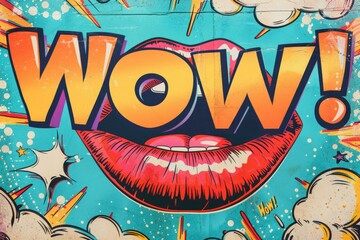 Obraz premium Vibrant Pop Art Collage with Funky Elements: Perfect for Modern Design and Décor